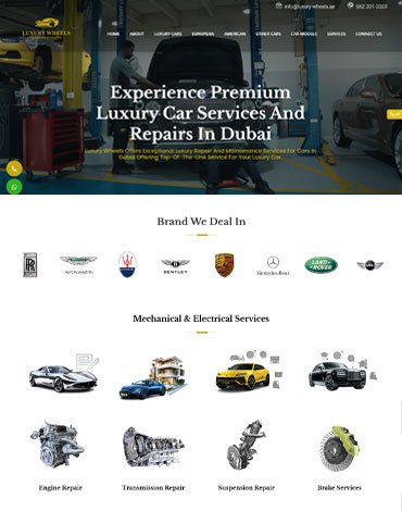 luxury-wheels website development and designing