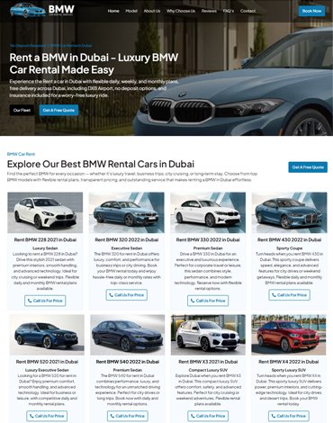 BMW car Rental service